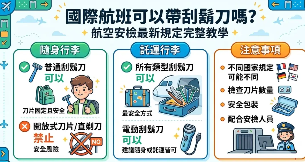 刮鬍刀隨身行李 刮鬍刀隨身行李