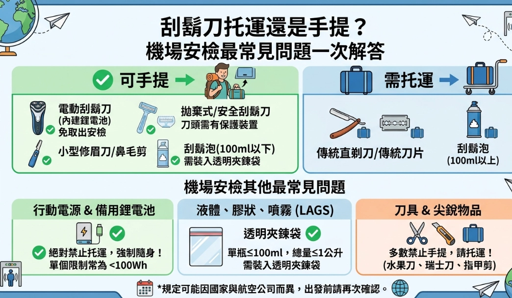 出國可以帶刮鬍刀嗎
